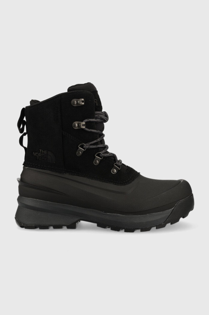 Snehule The North Face MEN S CHILKAT V LACE WP semišová koža čierna NF0A5LW3KT01