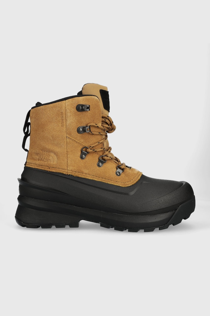 Μπότες χιονιού σουέτ The North Face Chilkat V Lace WP δέρμα σαμουά καφέ NF0A5LW3YW21