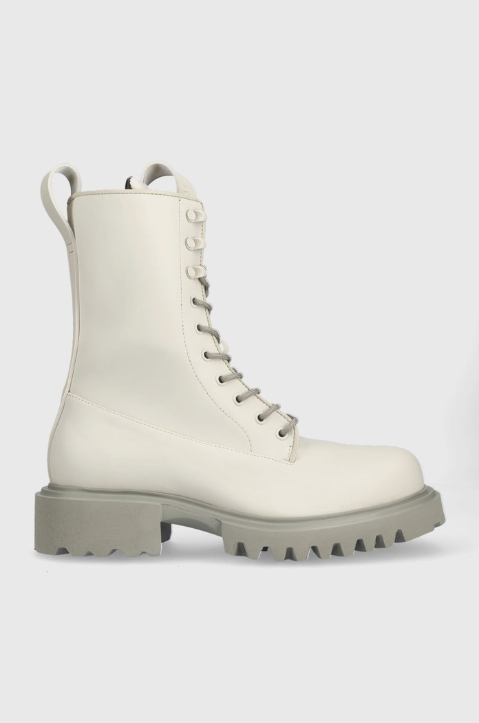 Туристически обувки Palladium x Rains 22600 Show Combat Boot без изолация сив 22600.80