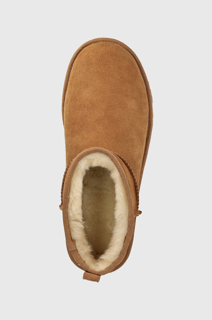 UGG Cipele za snijeg od brušene kože Classic Ultra Mini M smeđa 1137391.CHE