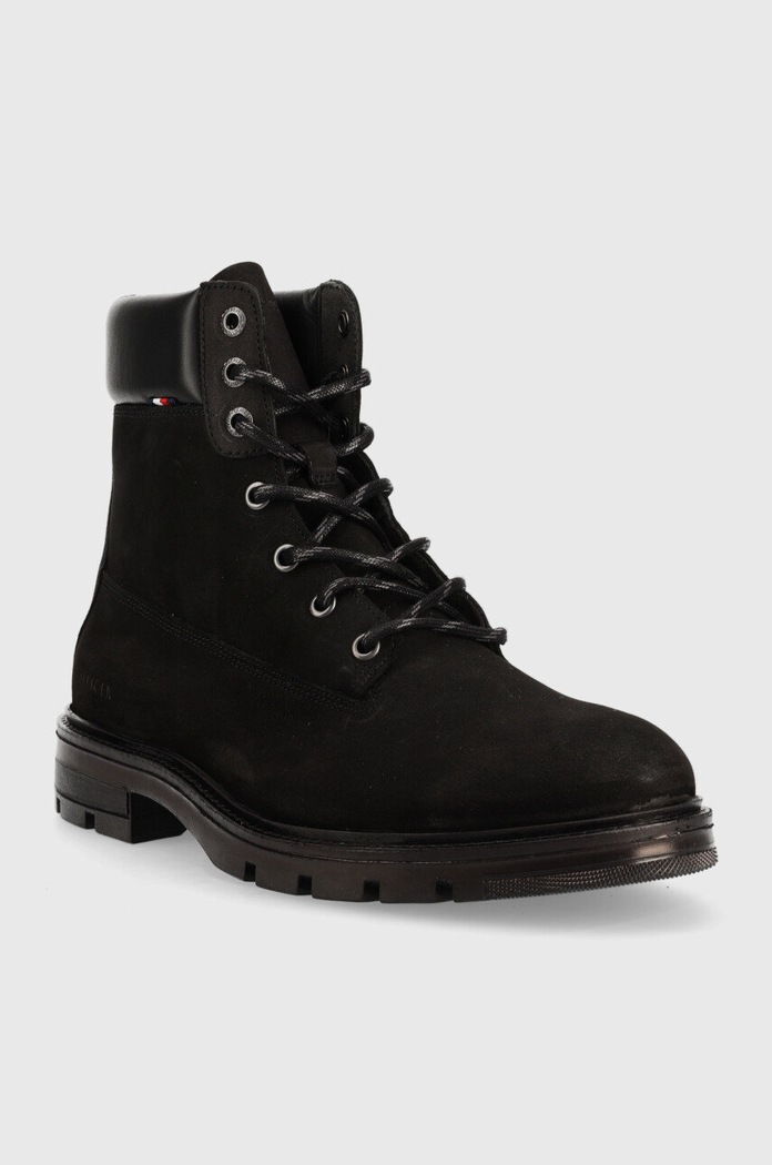 Tommy Hilfiger trapery zamszowe FM0FM04205.BDS czarny AW22
