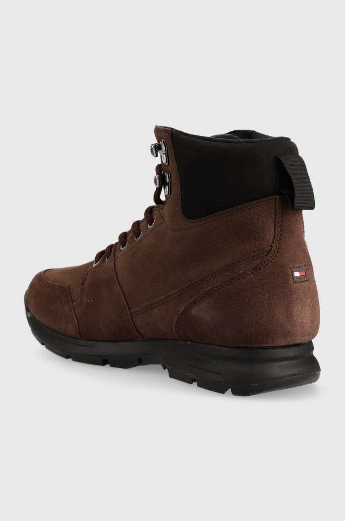 Boty Kožené trapery Tommy Hilfiger FM0FM04206.GT6 hnědá