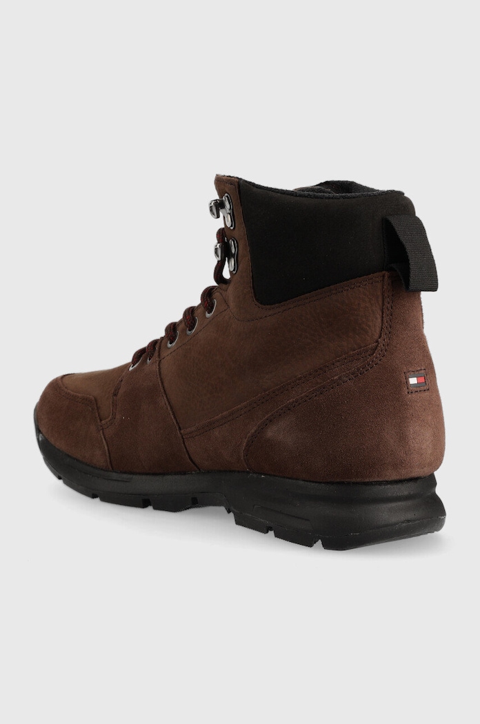 Boty Kožené trapery Tommy Hilfiger FM0FM04206.GT6 hnědá