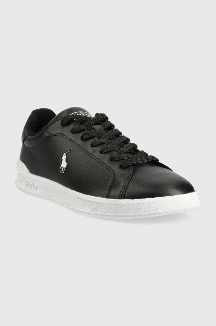 Polo Ralph Lauren sneakersy skórzane Hrt Ct II 809845109009.001 czarny AW22