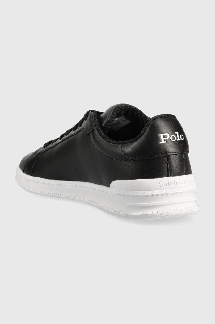 Obuwie Polo Ralph Lauren sneakersy skórzane Hrt Ct II 809845109009.001 czarny
