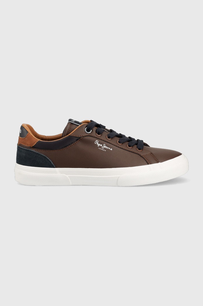 Sneakers Pepe Jeans Kenton Court 878 καφέ PMS30839.878