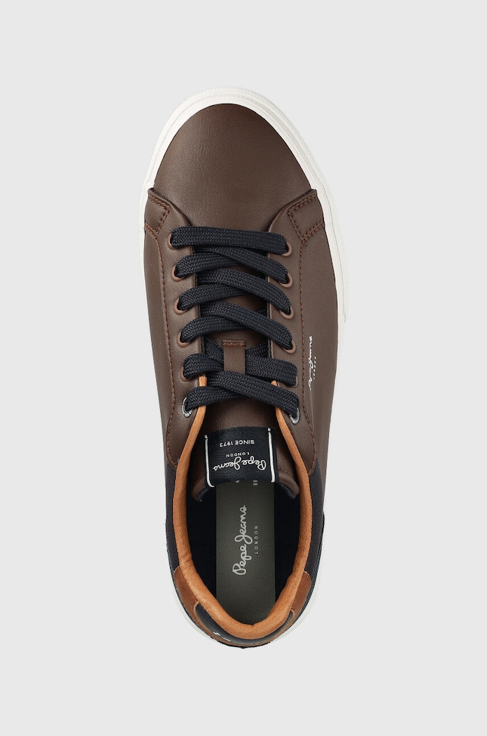 Sneakers Pepe Jeans Kenton Court 878 καφέ PMS30839.878