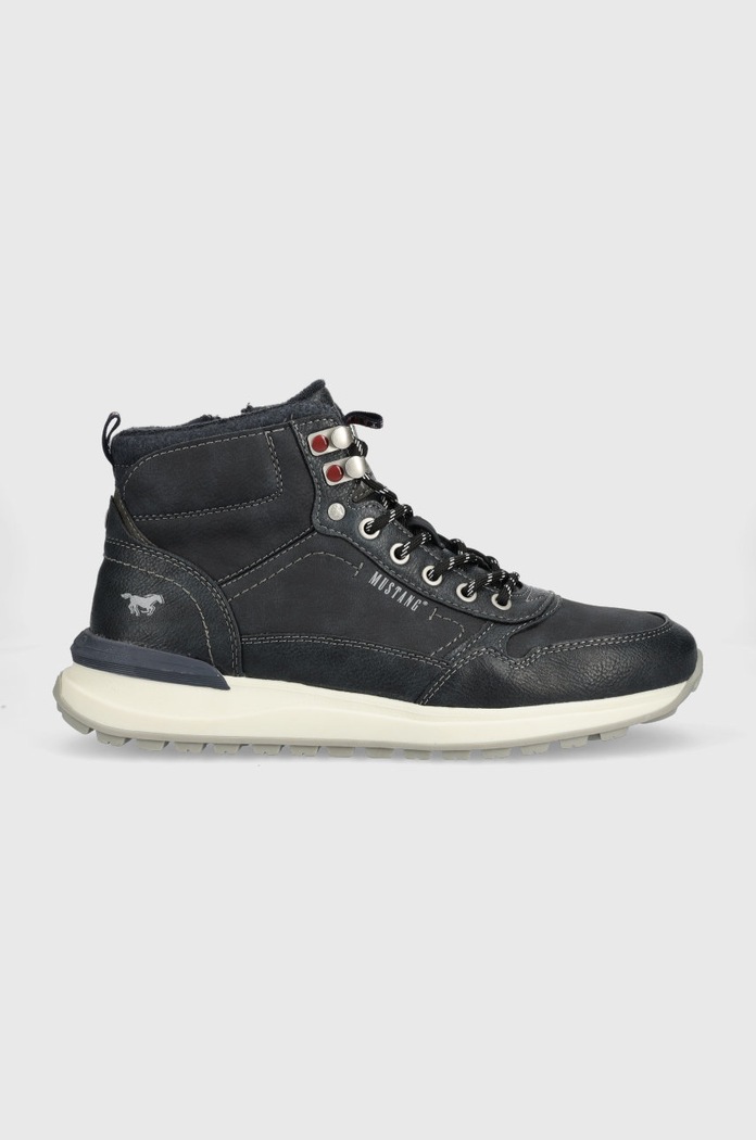 Mustang buty imitacja skóry licowej granatowy 4173501.820