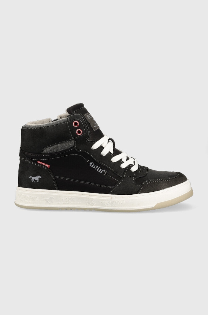 Mustang sneakersy imitacja zamszu czarny 4182501.9