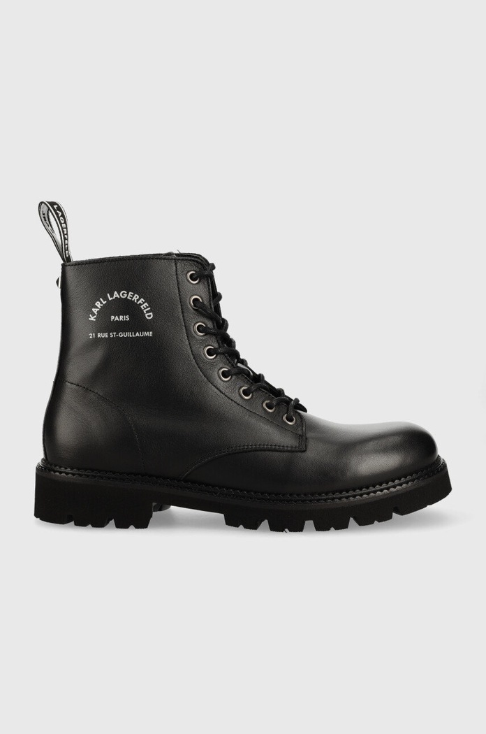 Karl Lagerfeld workery skórzane TROUPE MENS syntetyczny czarny KL11850.000