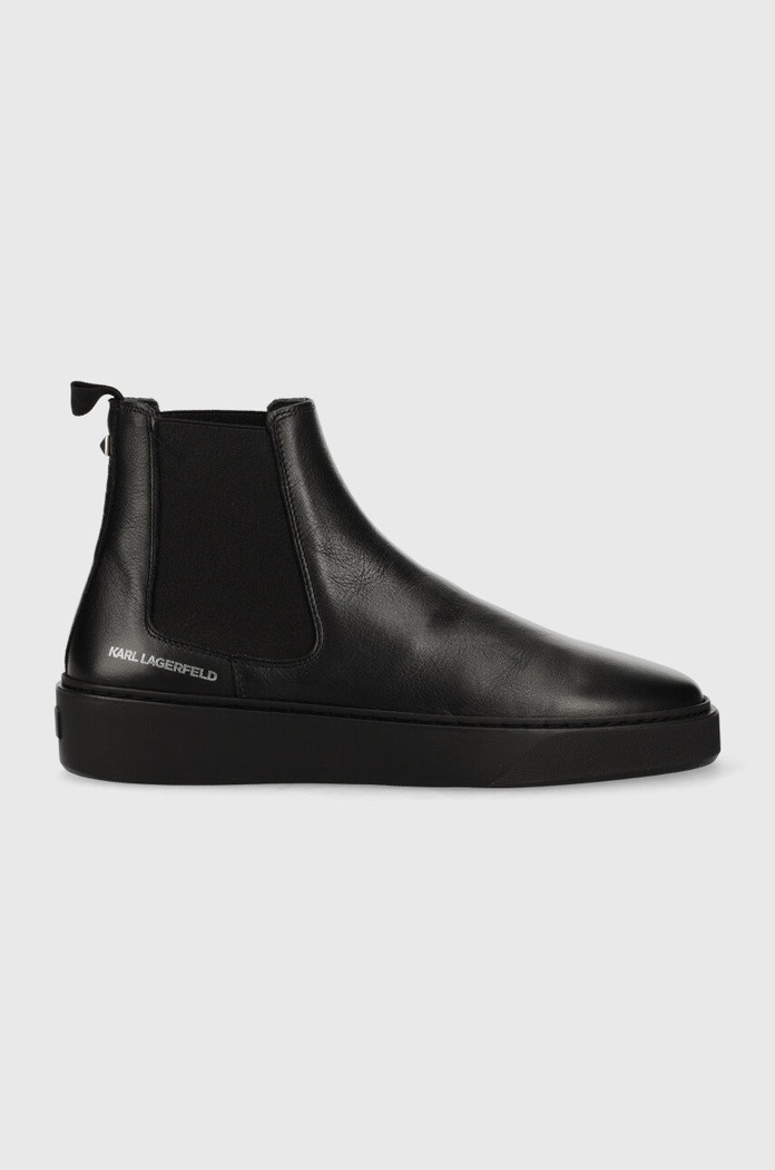 Karl Lagerfeld sztyblety skórzane FLINT nieocieplane czarny KL53340.000