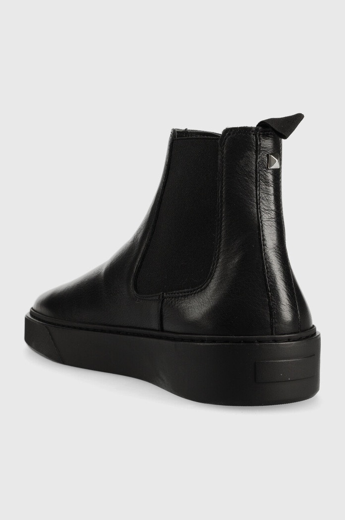Obuwie Karl Lagerfeld sztyblety skórzane FLINT KL53340.000 czarny