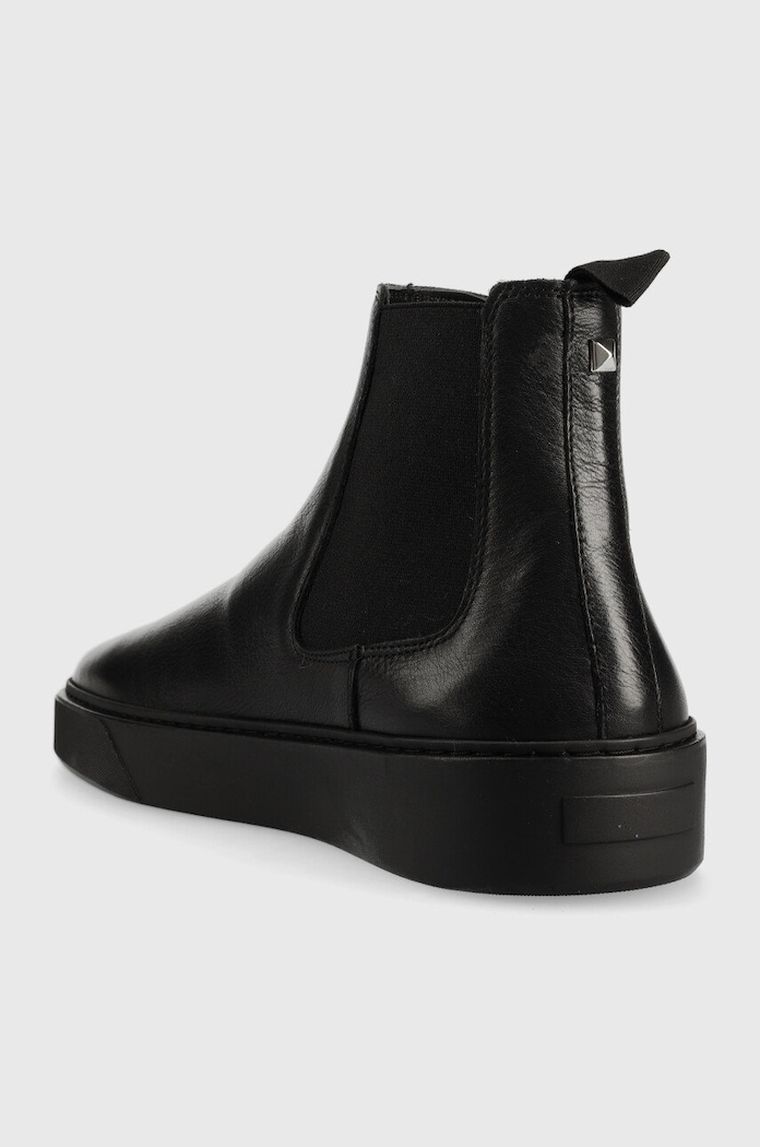 Obuwie Karl Lagerfeld sztyblety skórzane FLINT KL53340.000 czarny