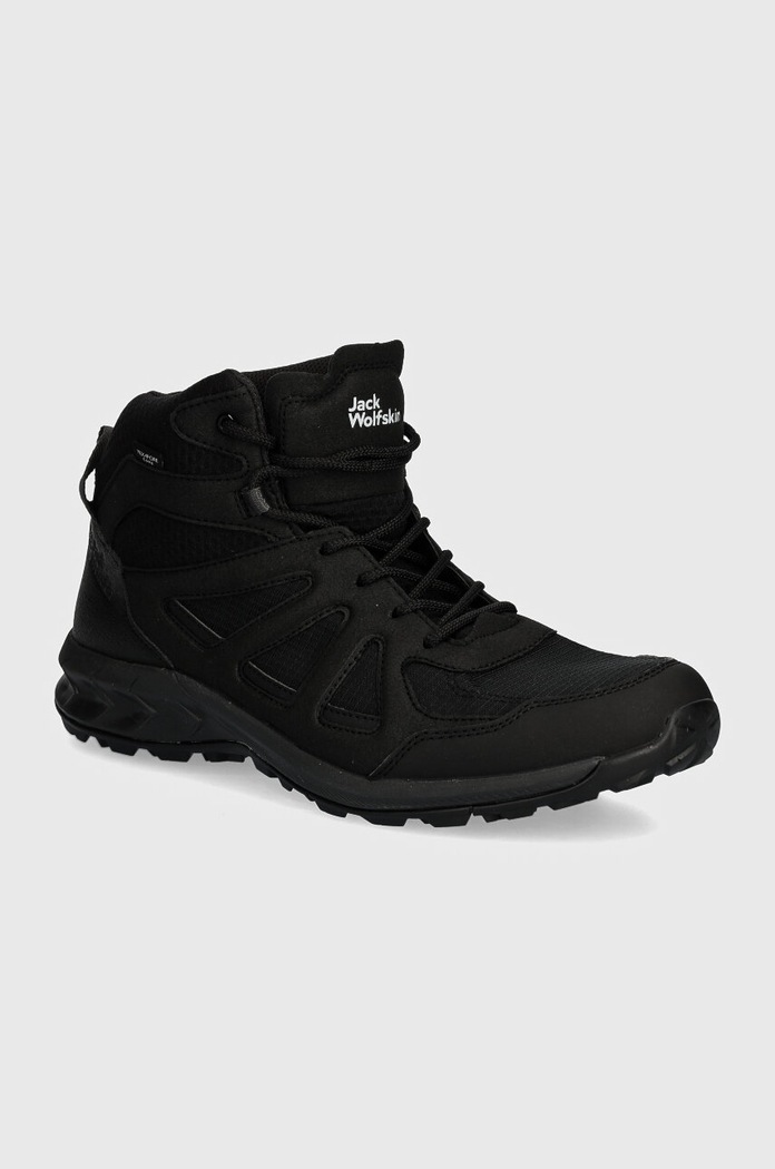 Παπούτσια Jack Wolfskin Woodland 2 Texapore Mid συνθετικό μαύρο 4051261