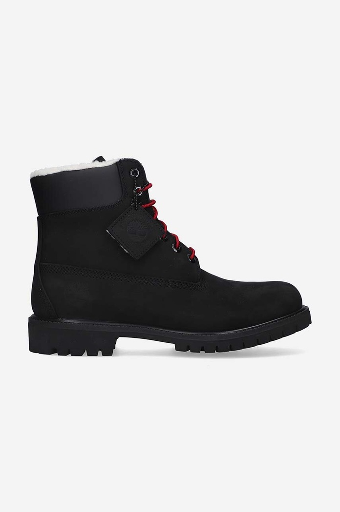 Timberland leather hiking boots 6 Premium Fur/Warm Lin grain leather black A2EDY