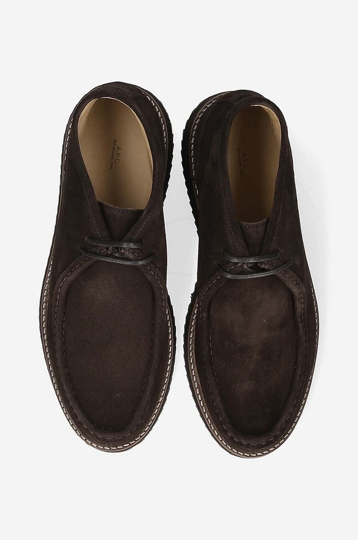 A.P.C. buty zamszowe Boots Jeremie Haute brązowy PXBQB.H53263