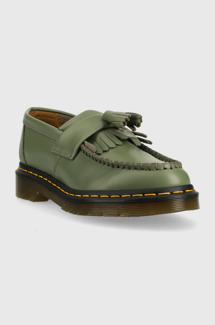 Dr. Martens mokasyny skórzane Adrian YS DM27759384 zielony AW22