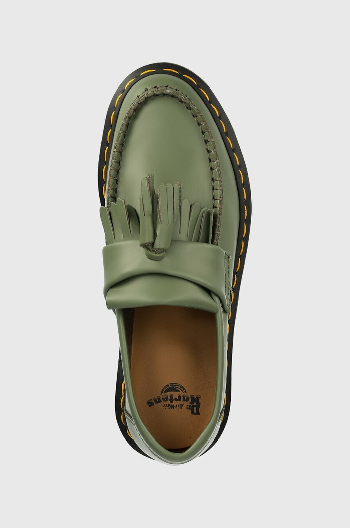 Dr. Martens mokasyny skórzane Adrian YS zielony DM27759384