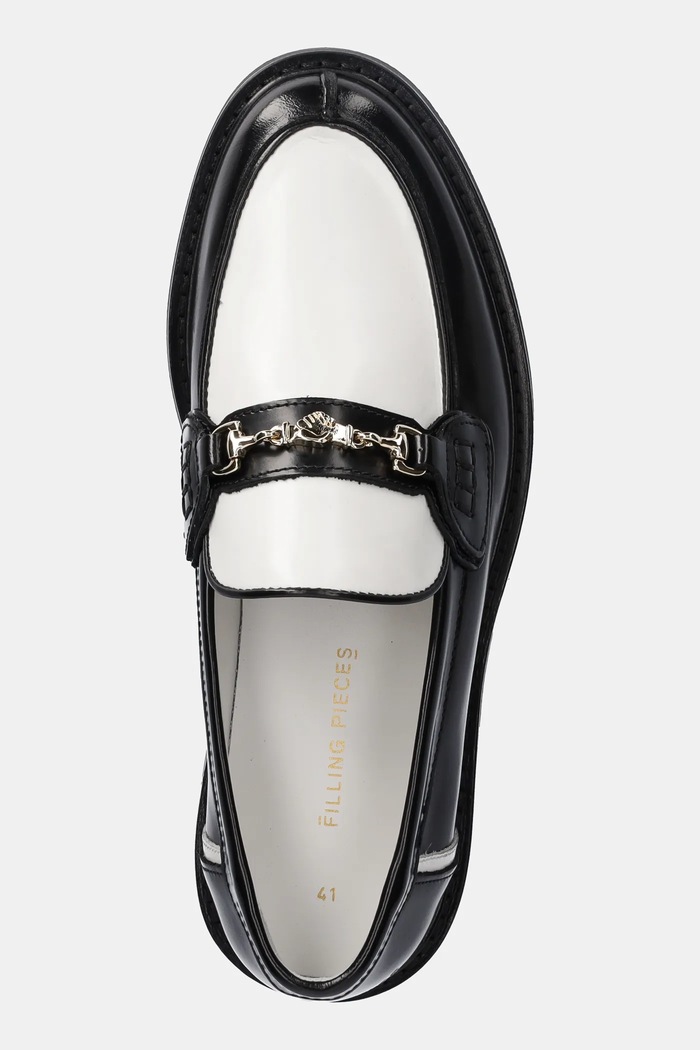 Кожени мокасини Filling Pieces Loafer Polido черен 44233192024