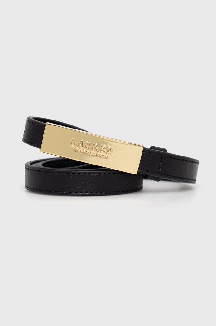 Lauren Ralph Lauren bőr öv fekete 412873090001