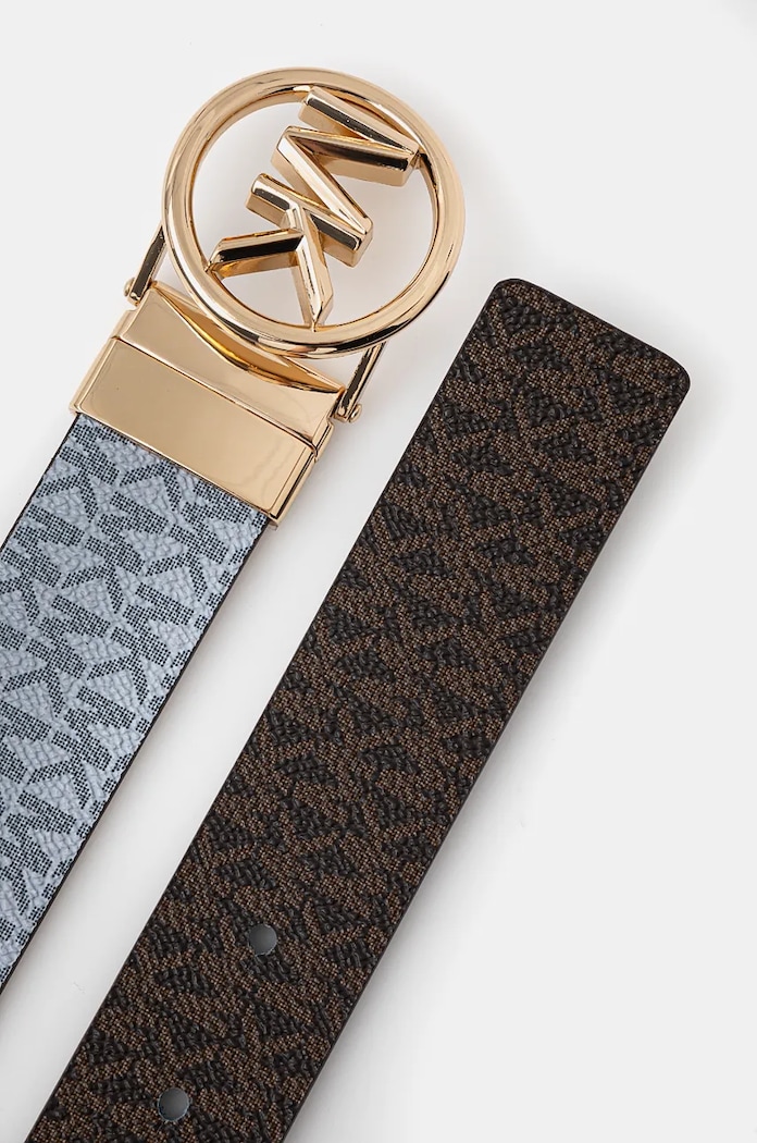 Doplňky MICHAEL Michael Kors oboustranný pásek dámský z imitace kůže 551342 modrá