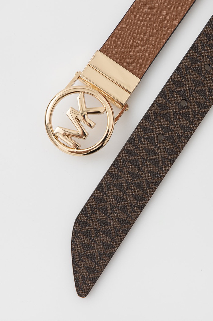 MICHAEL Michael Kors dvostranski pas ženski iz umetnega usnja 558725 rjava SS26
