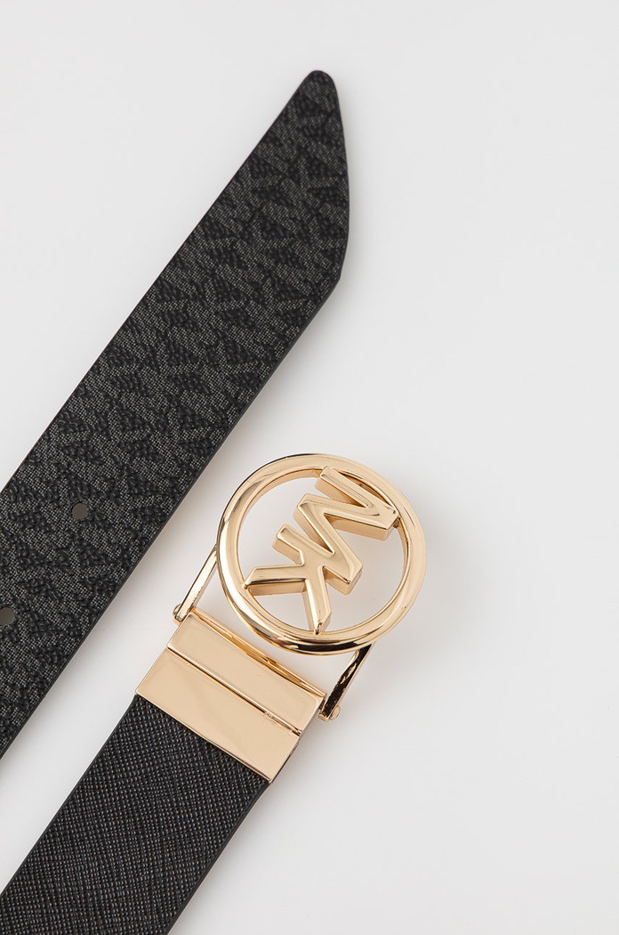 MICHAEL Michael Kors dvostranski pas ženski iz umetnega usnja 558725 črna SS26