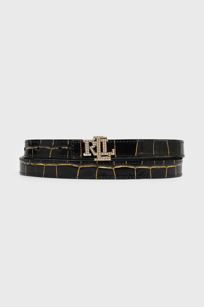Doplňky Oboustranný kožený pásek Lauren Ralph Lauren 412883716001 černá