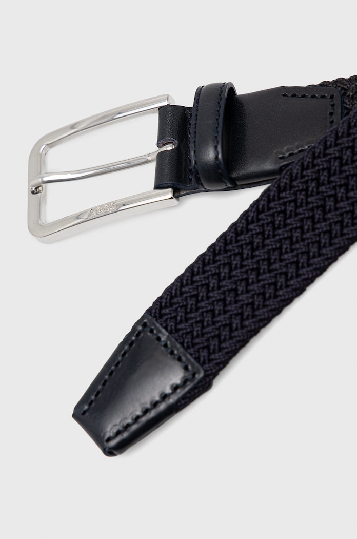 BOSS pletený opasok pánsky Clorio_Sz30 50481026 tmavomodrá AA00