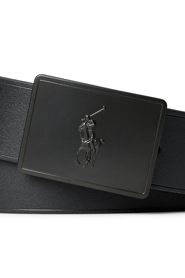 Polo Ralph Lauren Pasek skórzany 405691693. czarny SS26