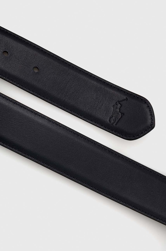 Polo Ralph Lauren pasek i etui na karty skórzane brązowy 405880721002