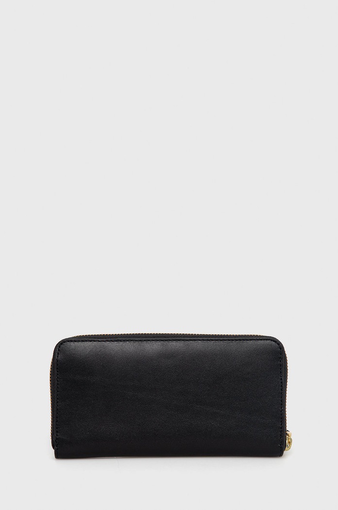 Kožená peněženka Lauren Ralph Lauren 432876730003 černá AW22