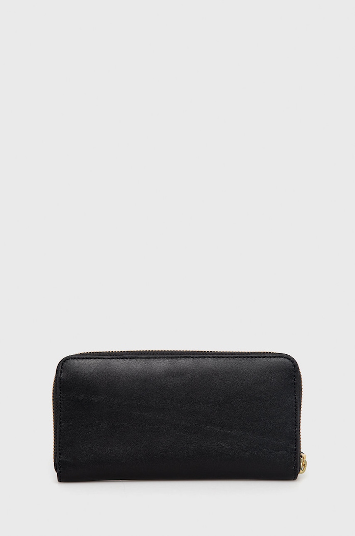 Kožená peněženka Lauren Ralph Lauren 432876730003 černá AW22