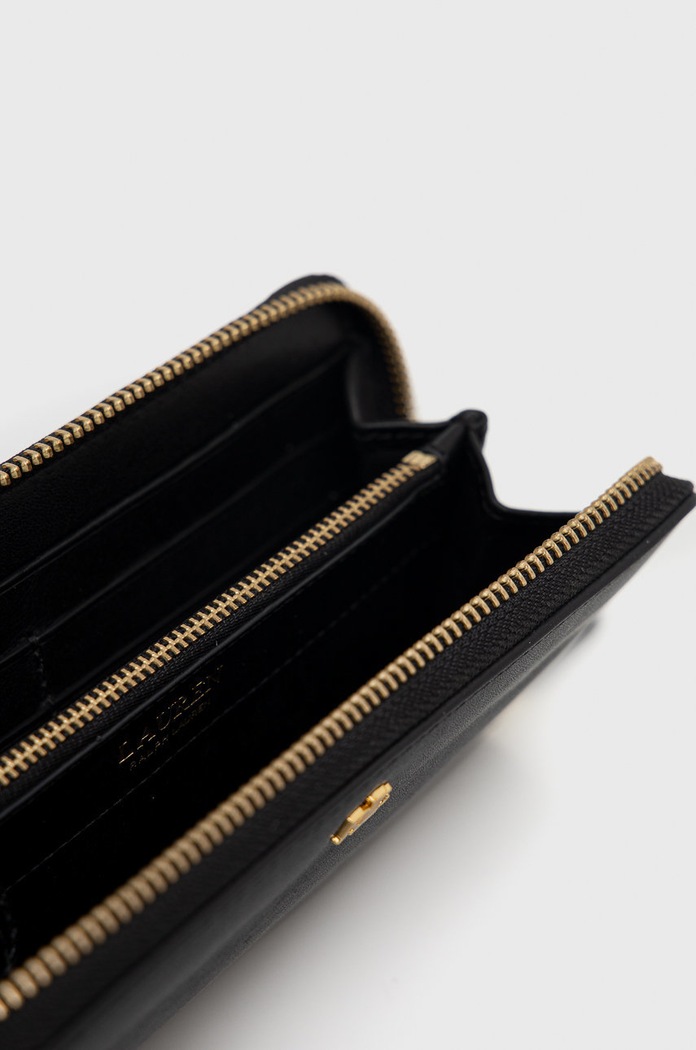 Kožená peněženka Lauren Ralph Lauren černá 432876730003