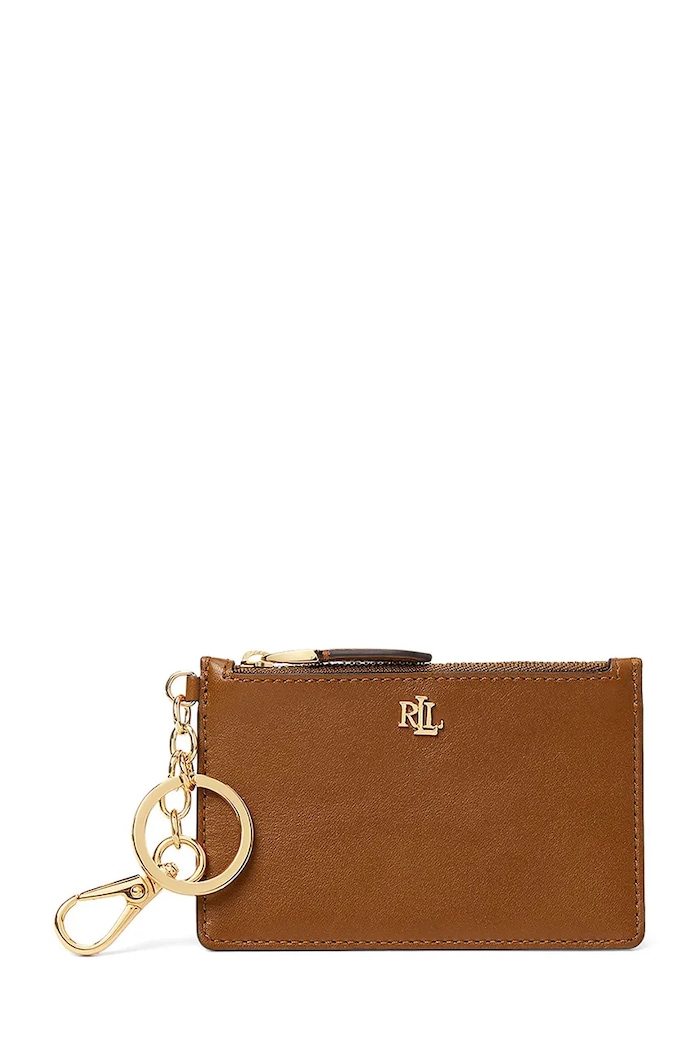 Lauren Ralph Lauren etui na karty skórzane 432876731001 skóra licowa brązowy 432876731001