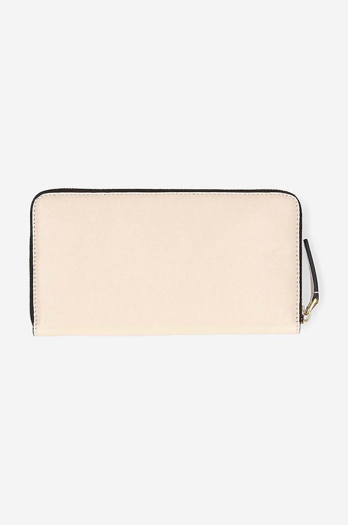 Шкіряний гаманець Marni PFMO0058U1.P2644 бежевий AW22