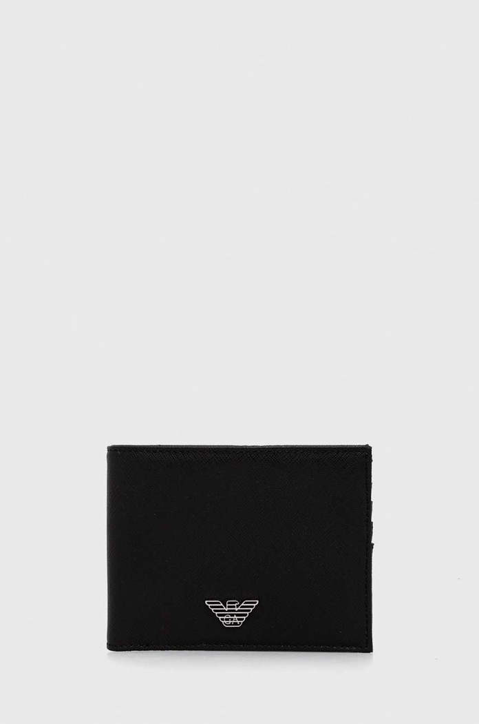 Emporio Armani pénztárca nappa bőr fekete Y4R165.Y138E