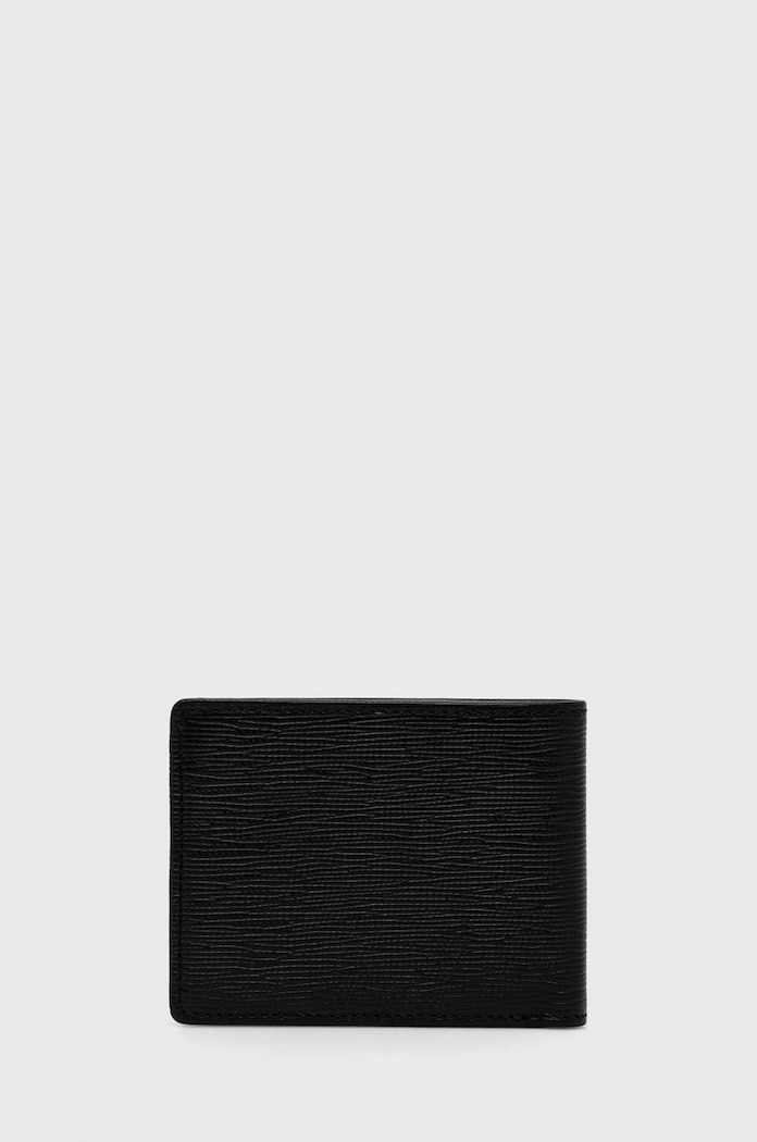 Kožená peněženka BOSS 50470472 černá AW22
