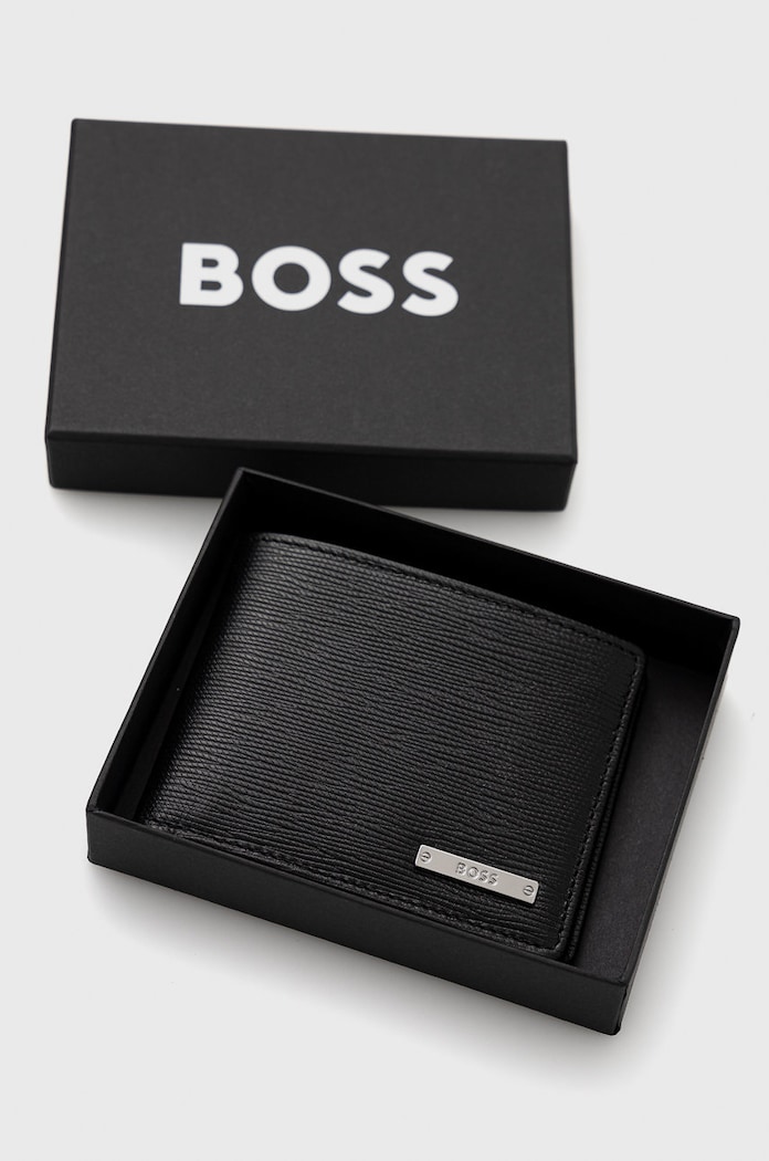 Kožená peněženka BOSS černá 50470472