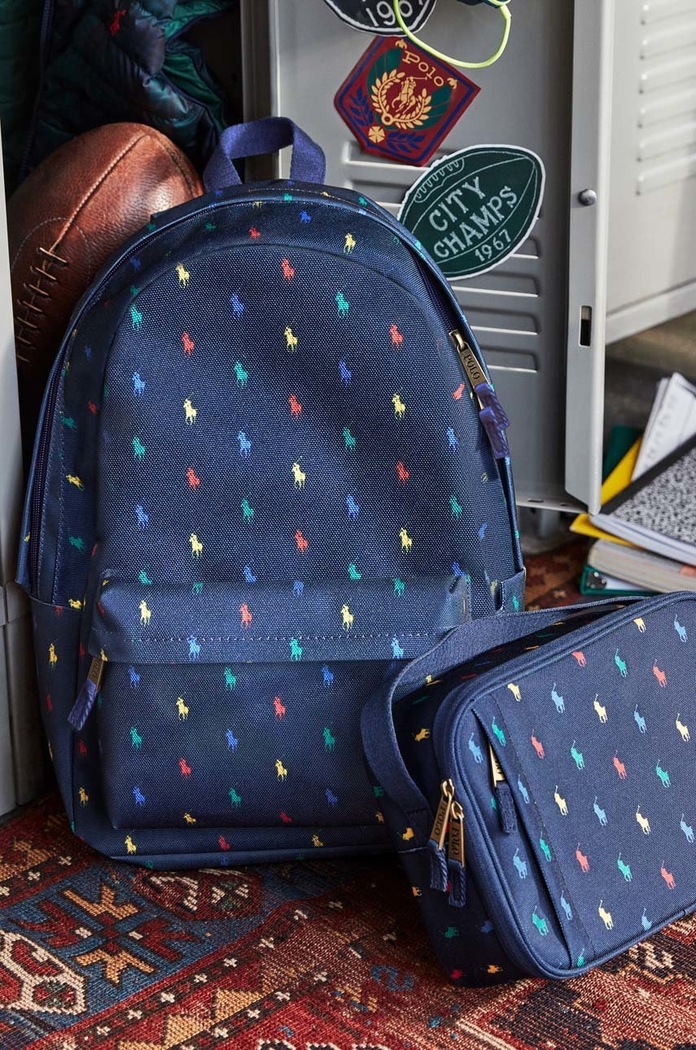 Ruksak Polo Ralph Lauren vzorovaný tmavomodrá 9AR048