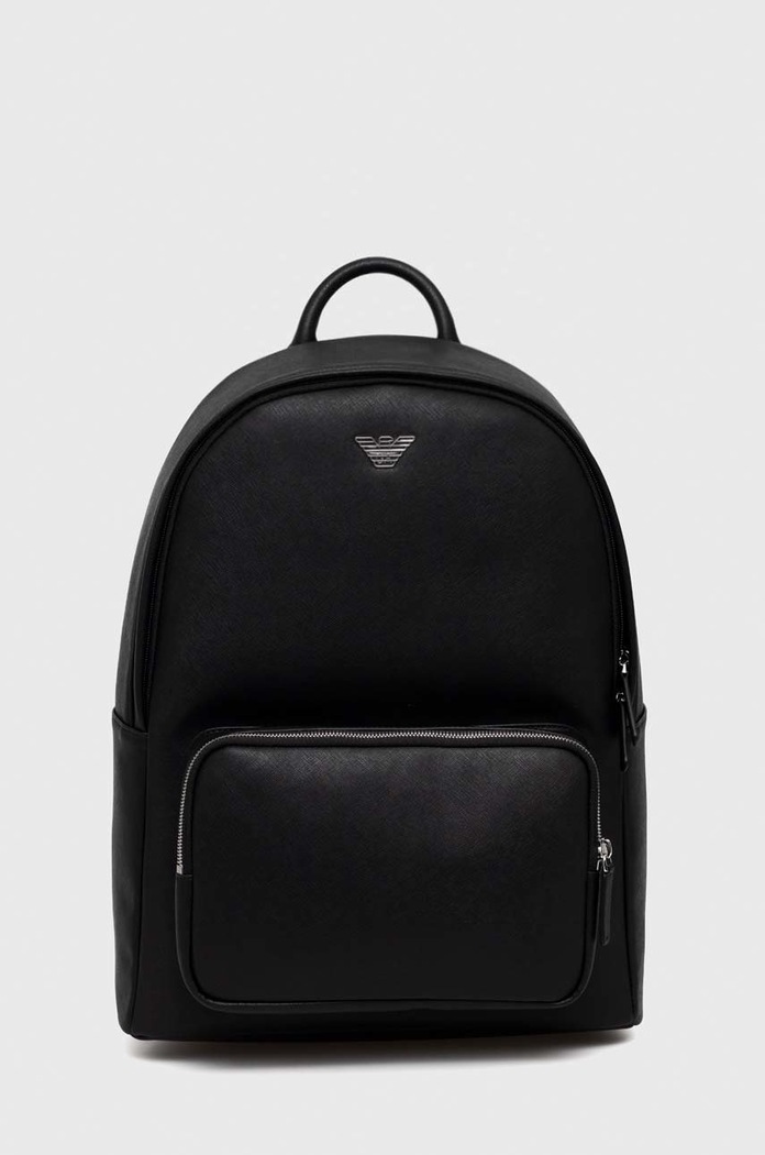 Ruksak Emporio Armani usňová koža čierna Y4O250.Y138E