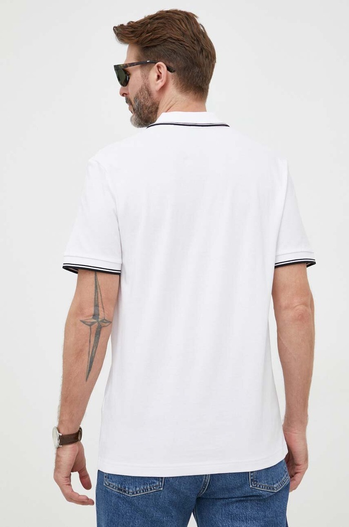 Odzież BOSS Orange BOSS polo bawełniane BOSS ORANGE 50468843 biały