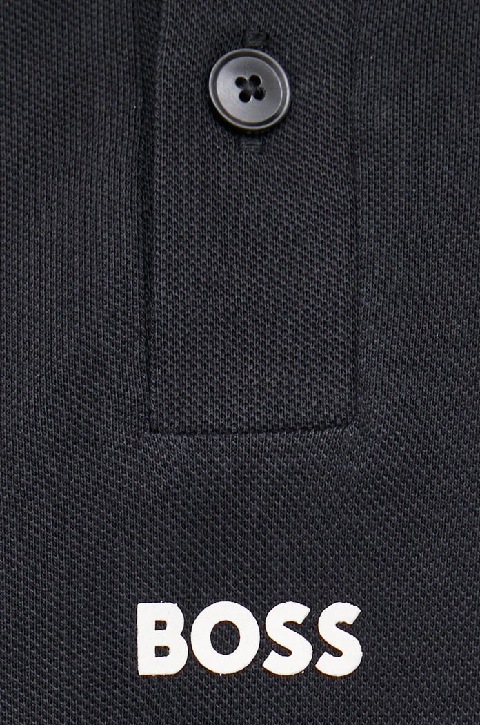 BOSS polo bawełniane BOSS ORANGE 50468843 50468843 czarny