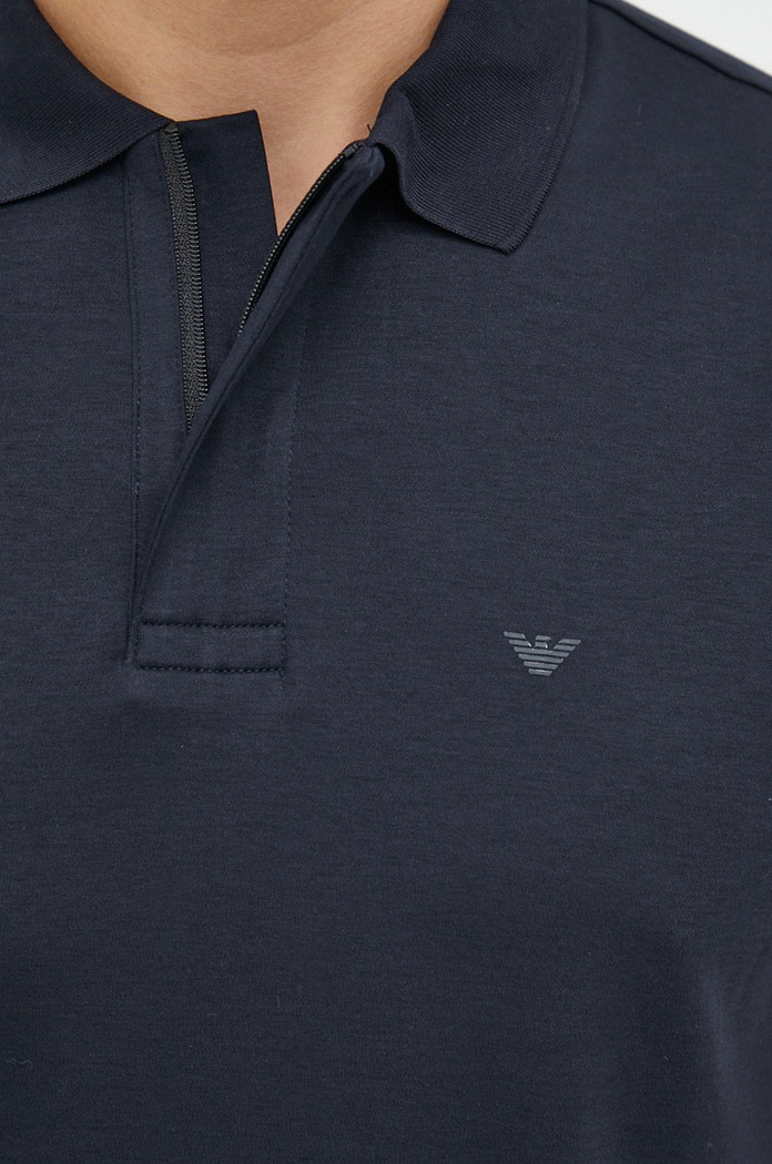 Bavlněné polo tričko Emporio Armani 6L1FE1.1JPRZ námořnická modř