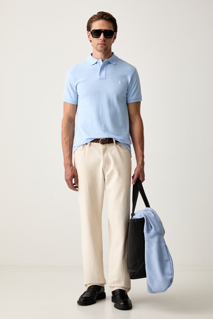 Polo Ralph Lauren πόλο ανδρικό βαμβακερό 710795080016 μπλε SS26
