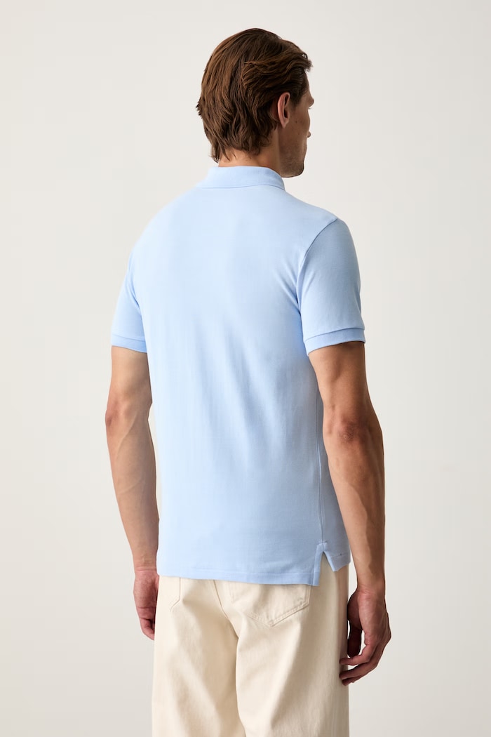 Oblečenie Polo Ralph Lauren polo tričko pánske bavlnené 710795080016 modrá