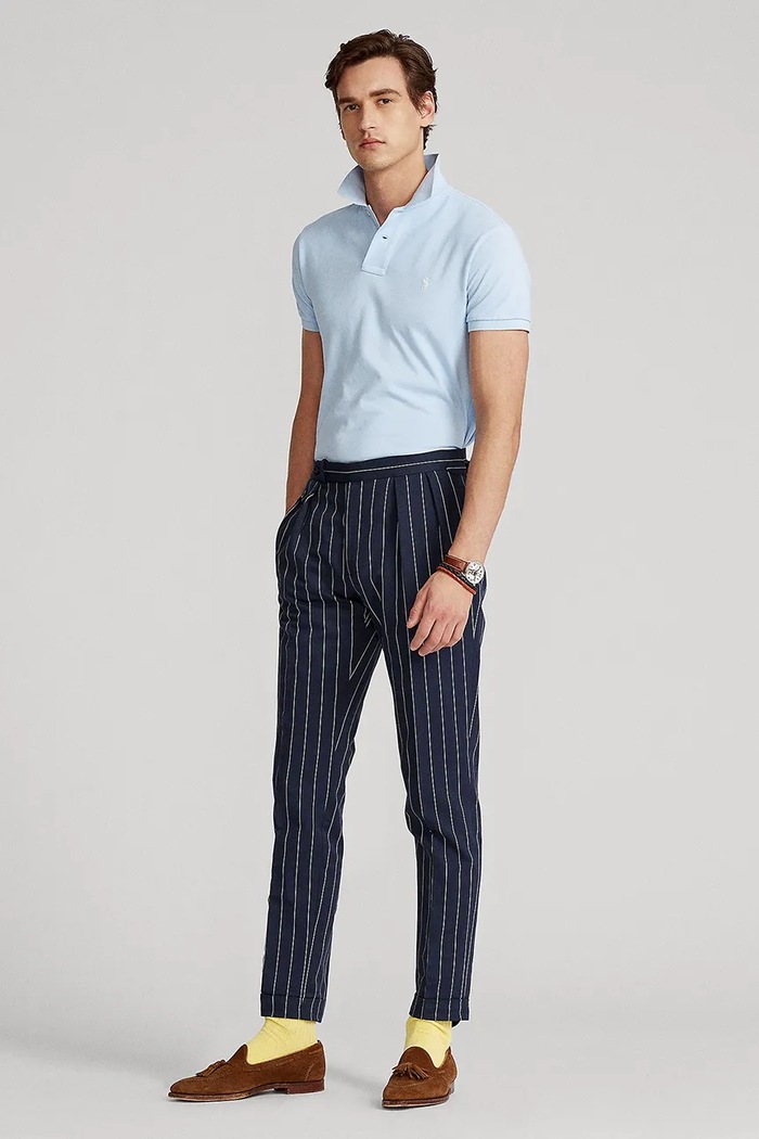 Îmbrăcăminte Polo Ralph Lauren polo pentru bărbați din bumbac 710795080016 albastru