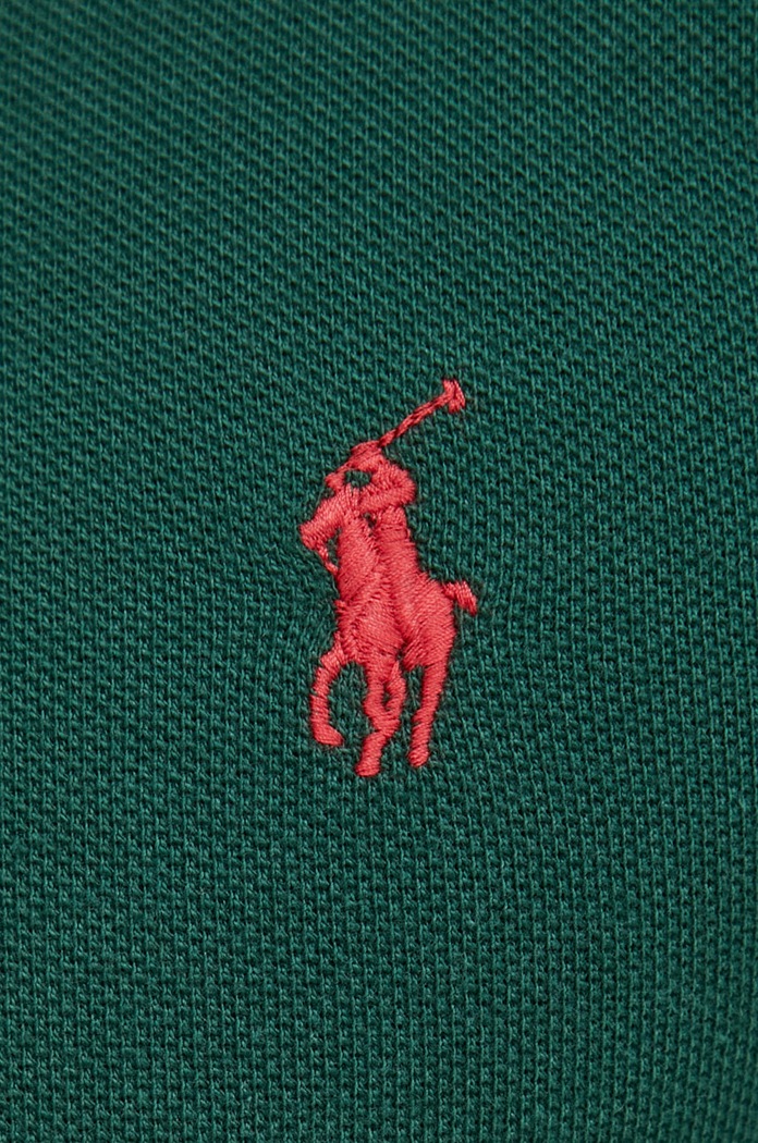 Βαμβακερό μπλουζάκι πόλο Polo Ralph Lauren 710795080018 πράσινο