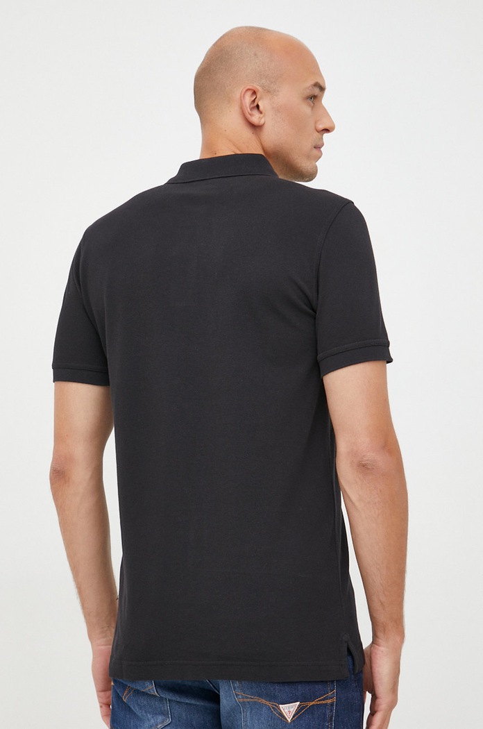 Дрехи Памучна тениска с яка United Colors of Benetton 3089J3179.100. черен