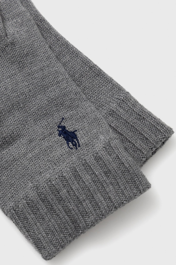 Polo Ralph Lauren Rękawiczki wełniane 710886135003 szary AW22